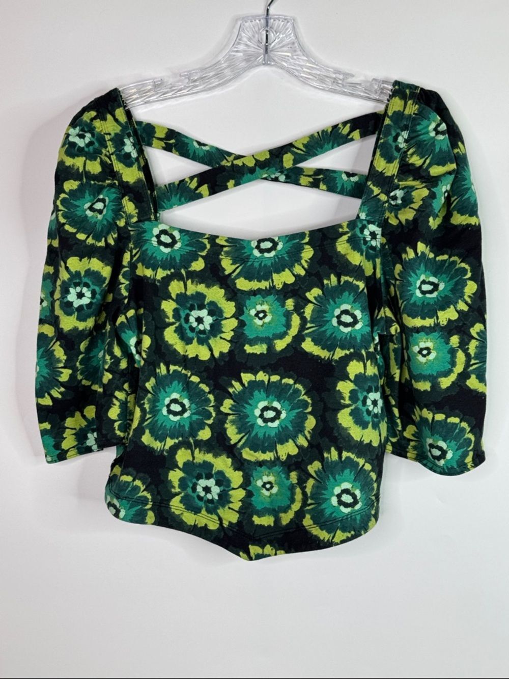 Free People Give Me More Green Crop Top Size XL